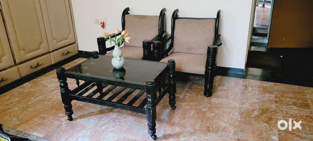 Solid wood Armchairs and table set