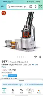 Agaro cold press juicer only used 5 times