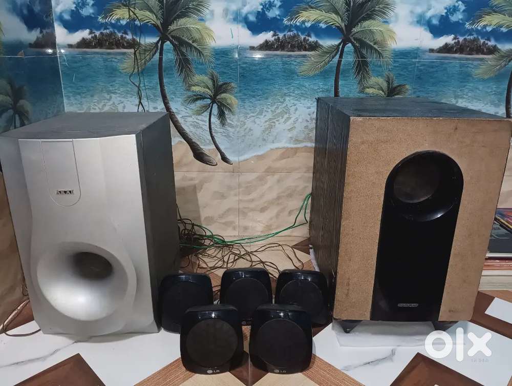 2 Subwoofers (AKAI & ONKYO) + 5 LG Speakers @ 8000