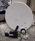 Airtel setup box and dish with a 13-14 metre long cable.
