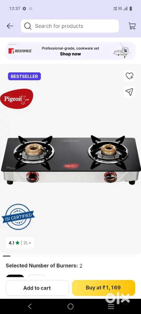 Pigeon gas stove
