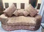 7 seater luxury brown color sofa set 1 year old