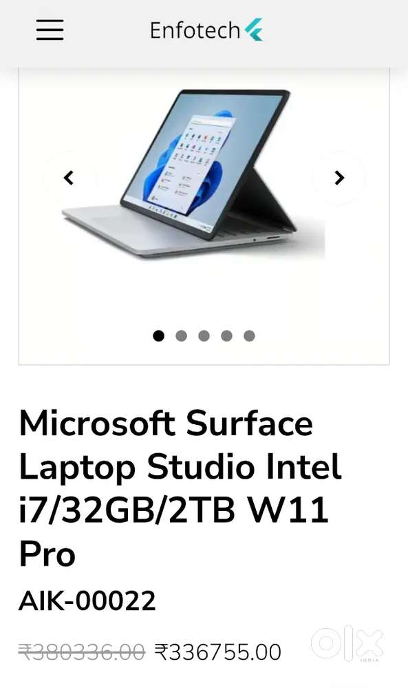 Microsoft Surface Studio 32GB 2TB Nvidia RTX 3050Ti