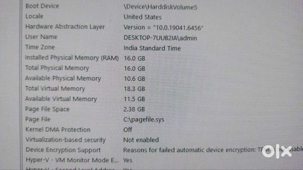 i3 processor 5th generation with 1tb hdd, 256 ssd , 16gb ram