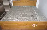 Wooden bed cot with bed
