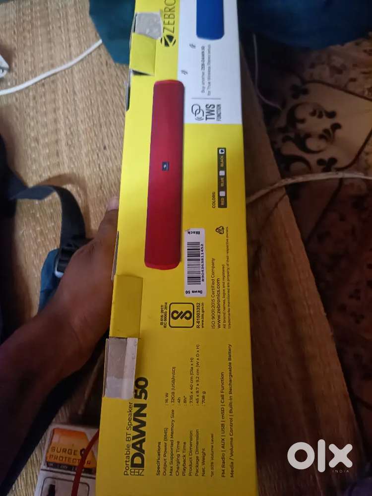 Zebronics blutooth speaker brand new no use