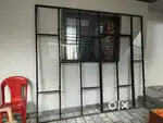 MS Partition cotting with Glass fitting and door and size (9×10)