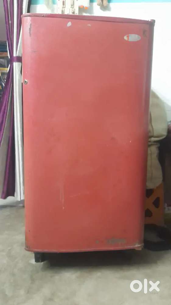 Red fridge