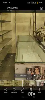 Glass wooden counter & Glass shelf  For Sale.  It's urgent 
Call me