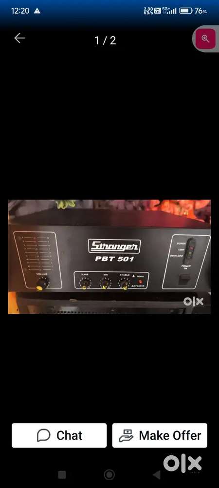 Speakers and amplifier on rent