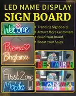 Led Signboard Scroll Led name display & Neonsign slim light weight