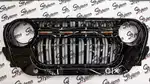 Mahindra Thar grill abs plastic piano black with led