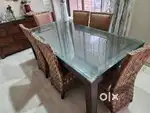 Premium Wooden 6 Seater Dining Set from Dubai