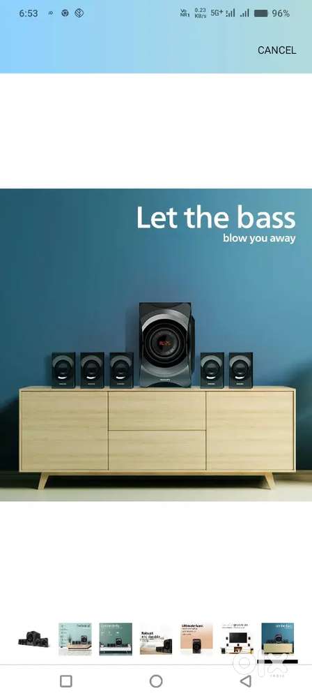 Philips home theatre SPA8000B/94 5.1 Channel 120W