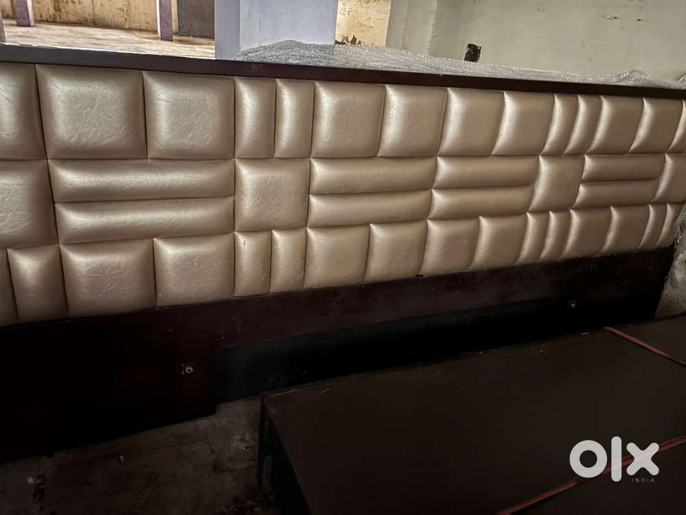 King size double bed with mattress and side tables