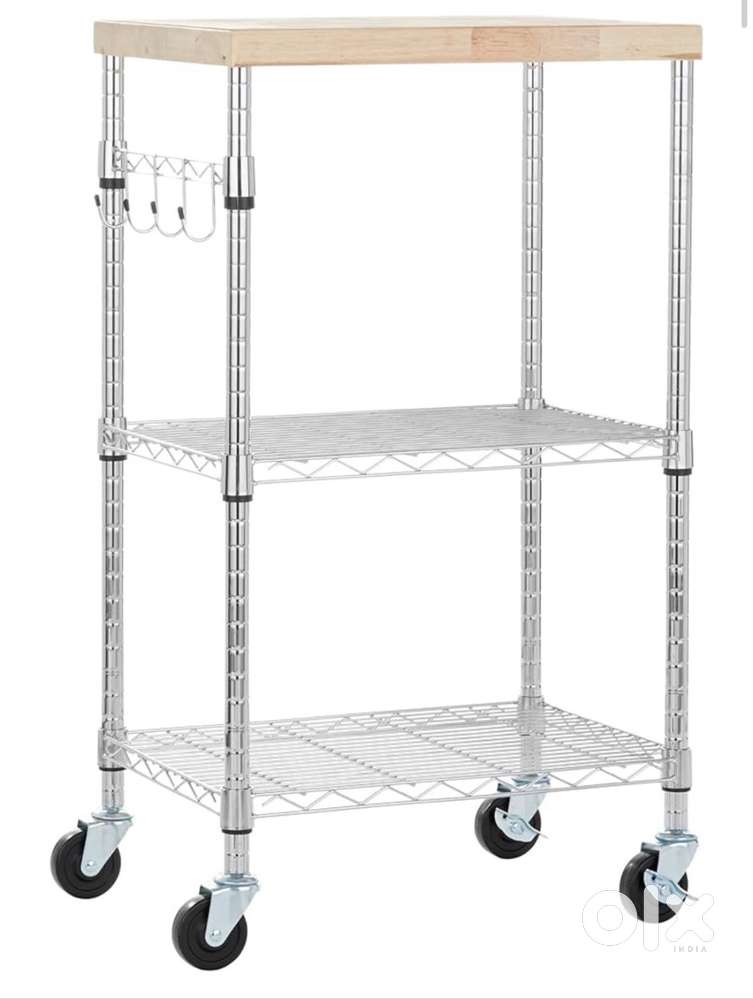 Amazon Basics Stainless Steel Microwave Shelf / Storage Cart