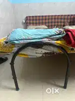 1 folding single bed and 3 single bed foam mattresses