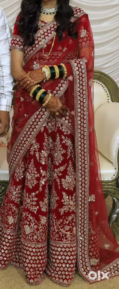Designer Maroon Red Wedding Lehenga for Sale – Perfect for Brides