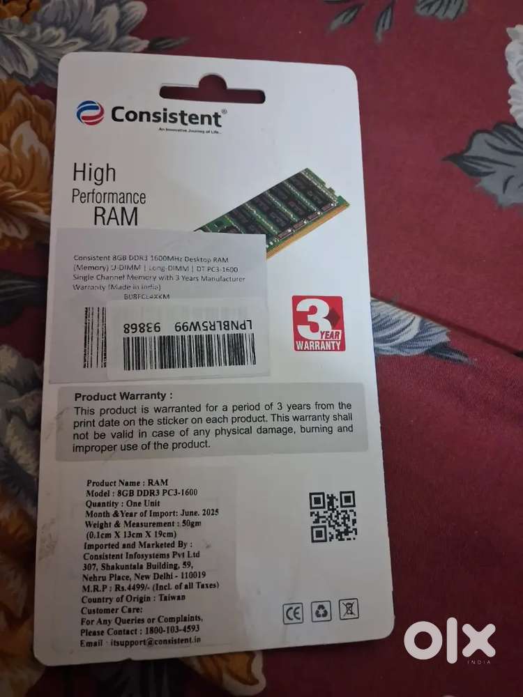 Cheap and new Ram for computer 1600 speed ddr3