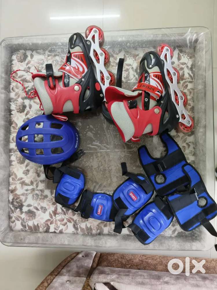 Skate board with safety Gears