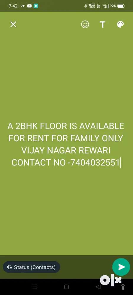 2Bhk for family only