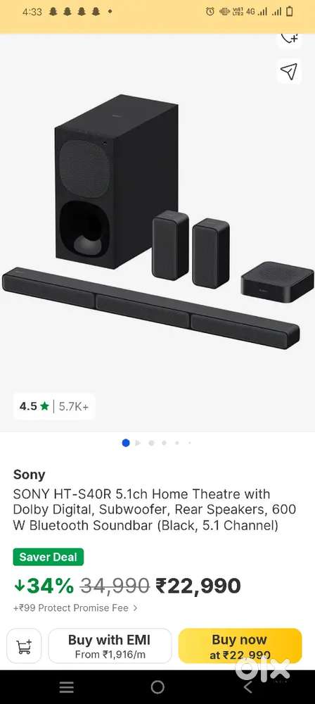 SELL may SONY HT-S40R  5.1 ch HOME THETER with DOLBY DIGITAL SUBWOOFER