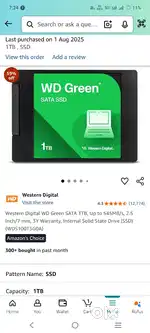 1TB SSD WESTERN DIGITAL