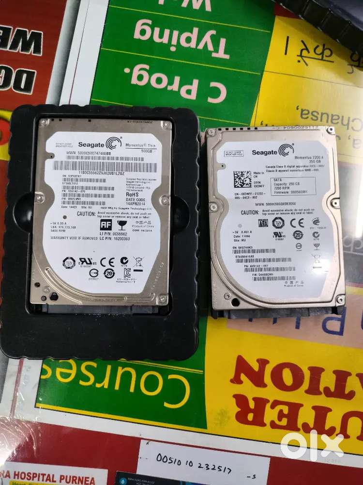 Laptop Hard Disk (250 GB - ₹200 / 500 GB - ₹ 350)