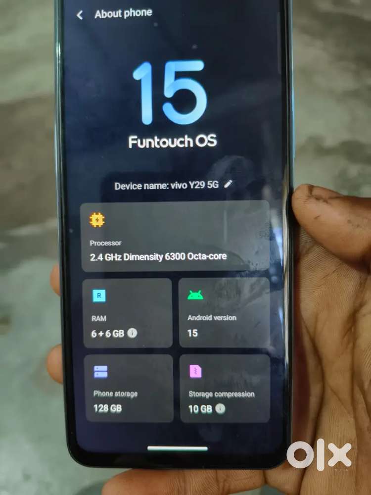 Vivo y29 5g ram 6+6 stroge 128 full set ok 1 year full insurance l