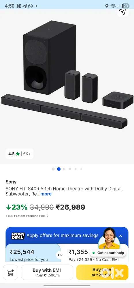 15days used sony sound bar HT 40R