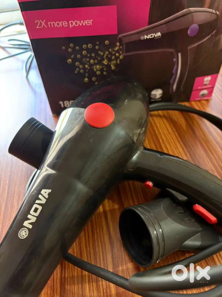 Nova hair dryer1year oldexcellent condition with all attachmentsnew