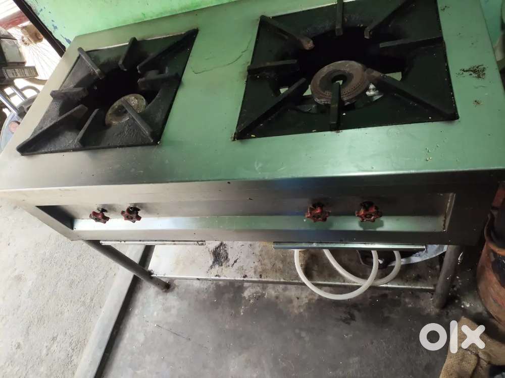 Double burner indian range and others commercial kitchen equipments.