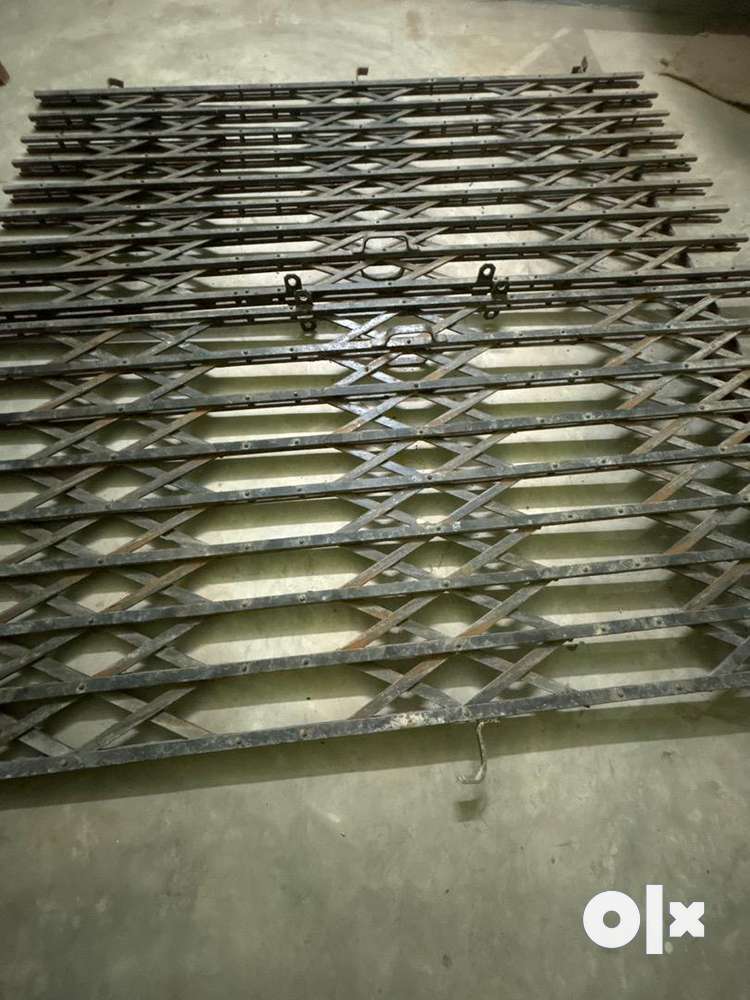 Iron sliding folding grill gate