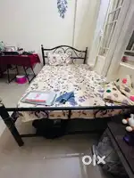 Iron cot and mattress