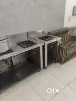 Restaurant steel counter