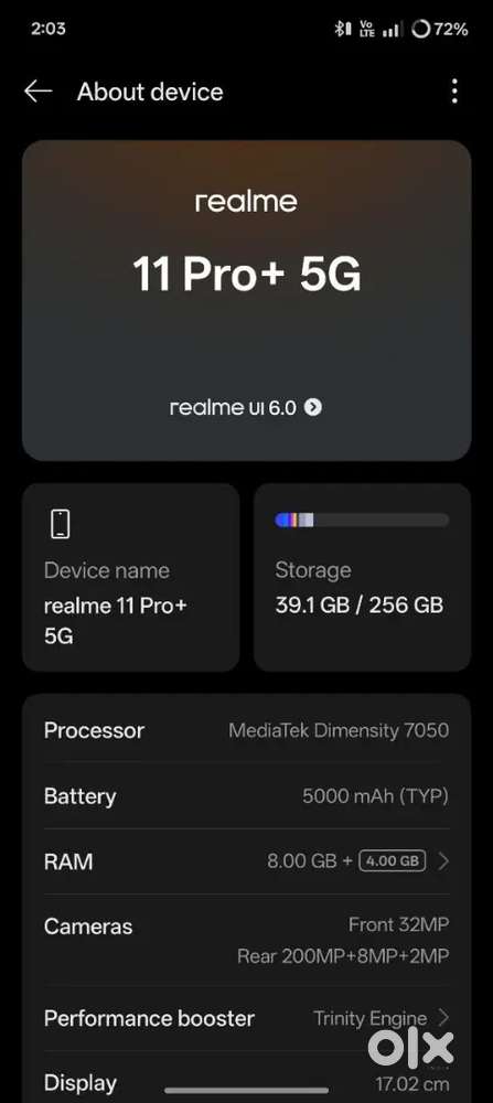 Realme 11pro plus     8/256