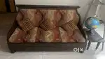 Rajsthani sofa set & Back Leather sofa
