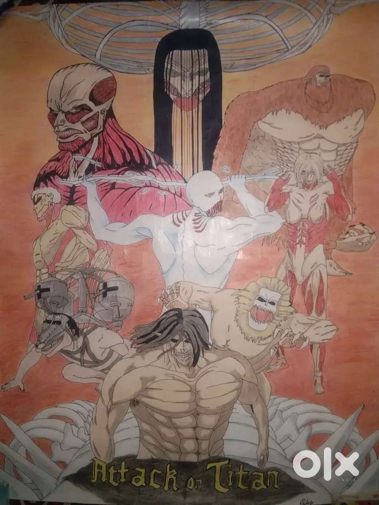 Attack on titan painting