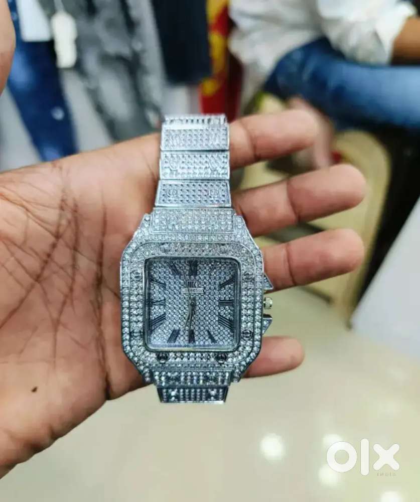 Gasio watch,, diamond silver watch ,,& Analog watch