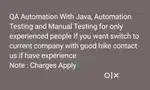 IT JOBS(Automation and Manual Testing)