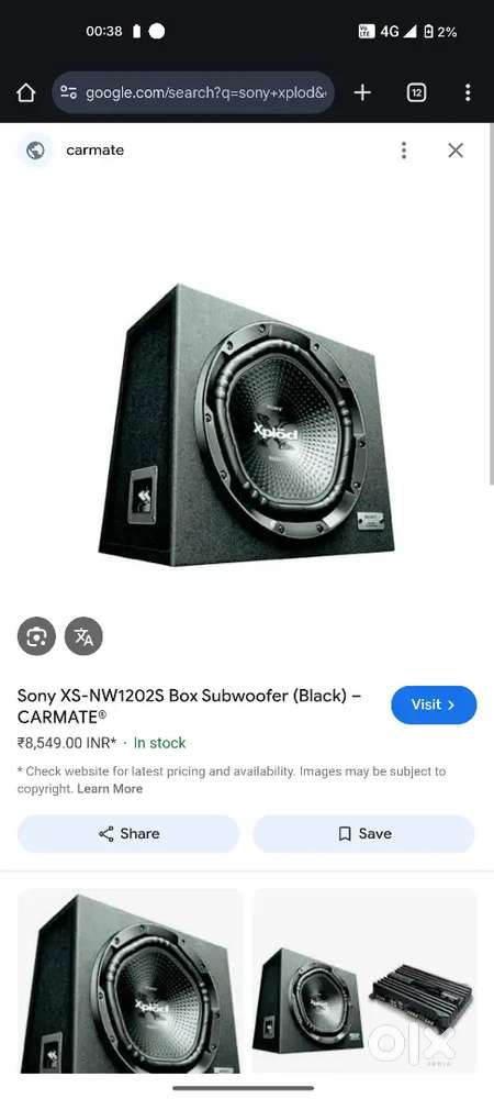 Sony explode subwoofer