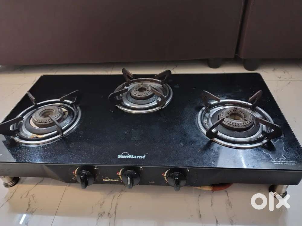 3  burner gas stove Sunflame pearl