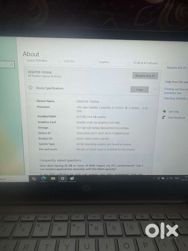 Hp pavillion laptop