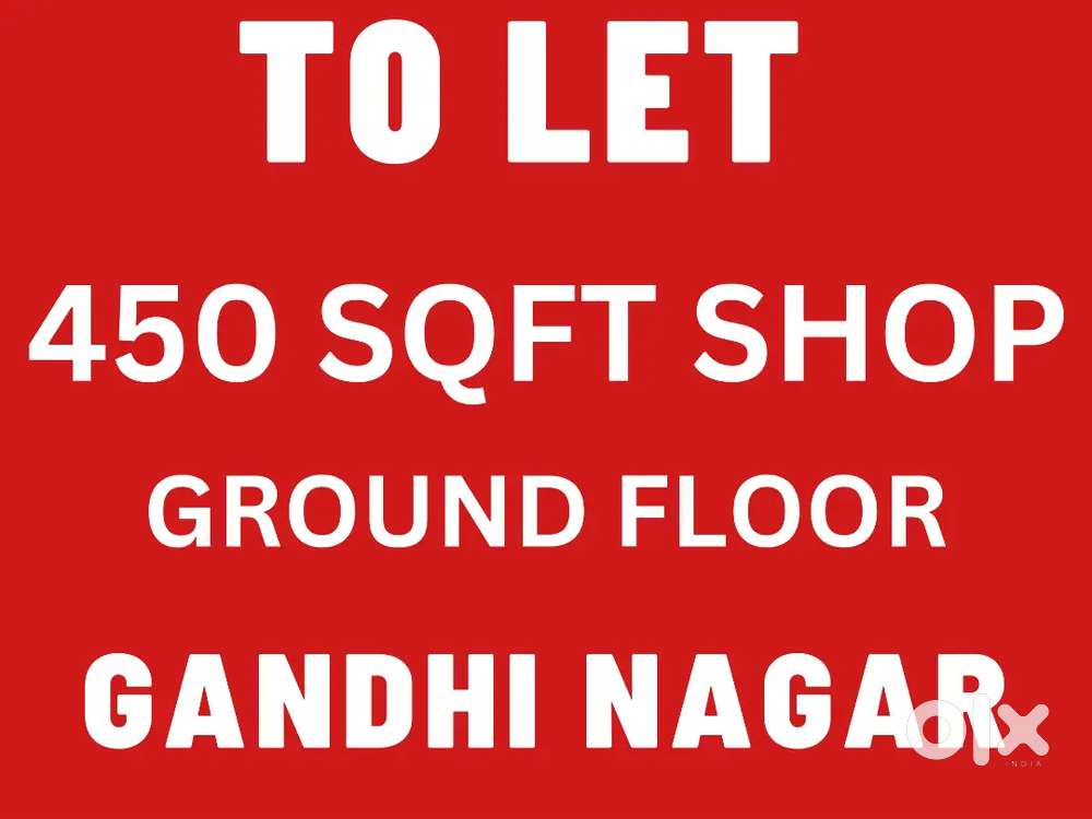 Shop for rent in Gandhi Nagar 450Sqft  Prime Location