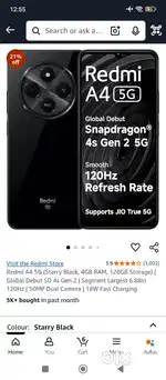 Mi Fon A4 5g Hai New fon hai jan 2025.Ko liya th Super hai 4/128.Jai