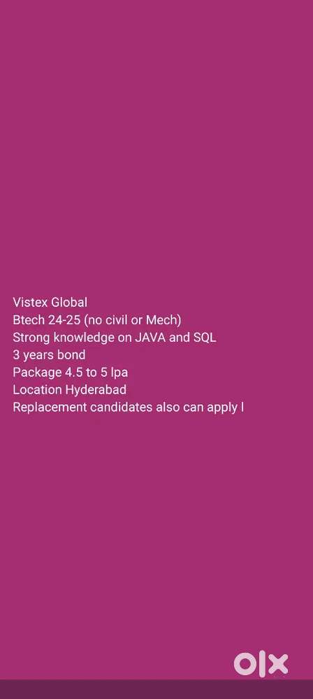 IT job openings available (Fake manageable)