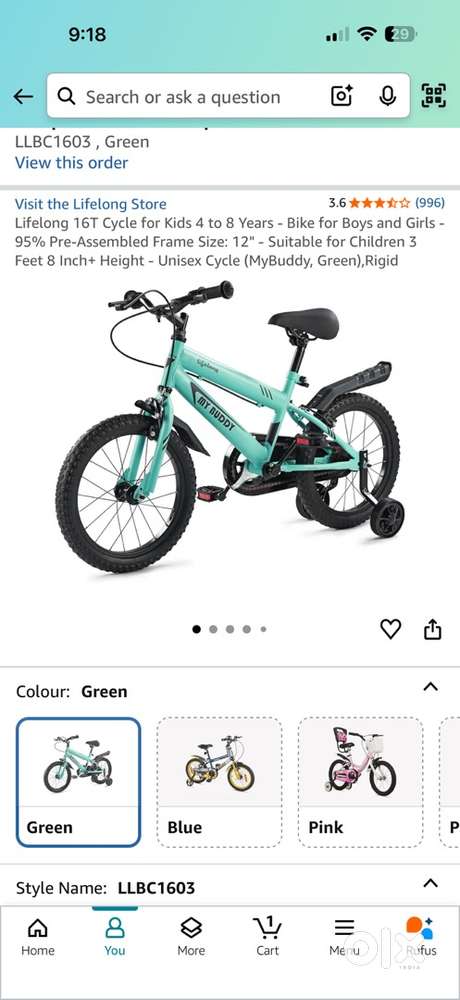 LIFELONG 16T Cycle for kids of 4 to 8 Years