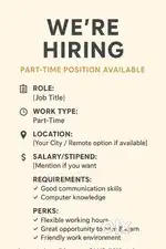 Hiring for parttime workers
