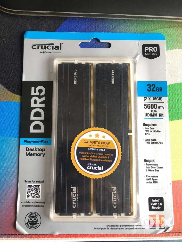 CRUCIAL 16x2 (32)gb 5600MT DDR5 RAM