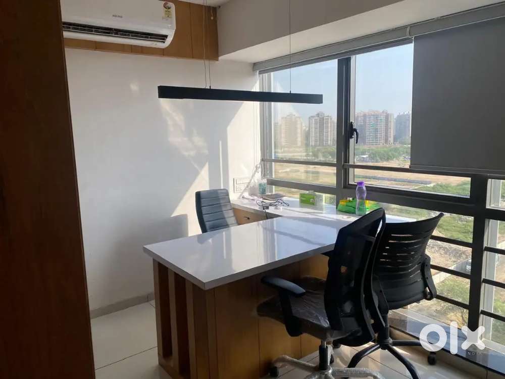 Office on rent fully furnished 2 Cabin 9 Seats at Jagatpur Gota